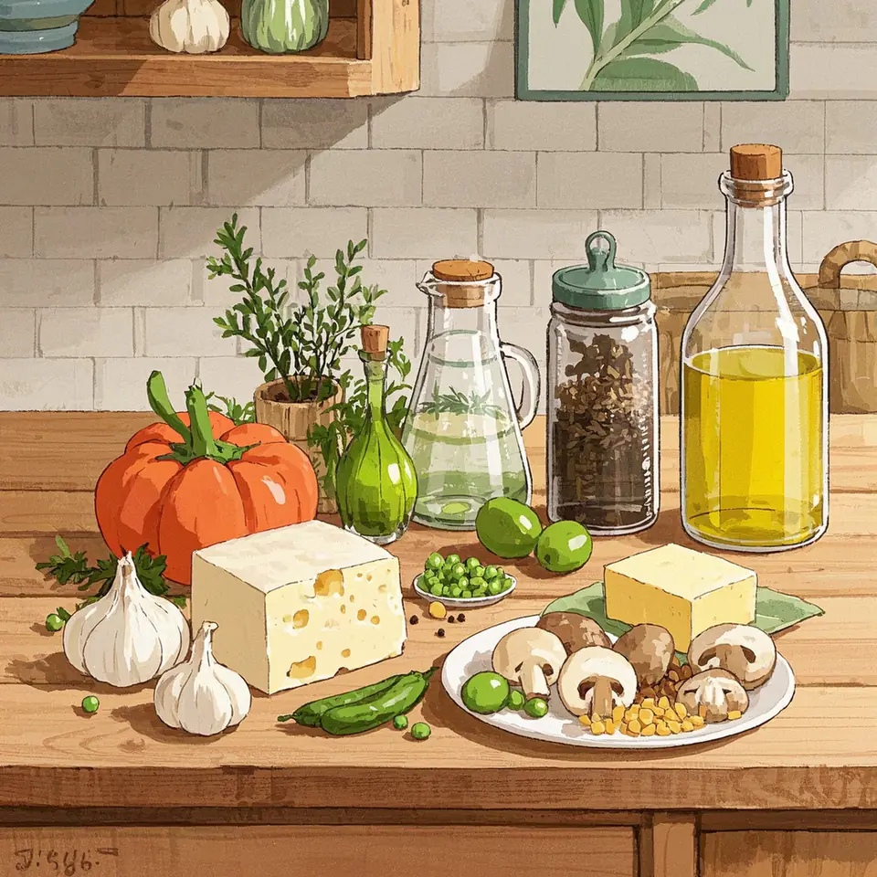 MUSHROOM FARROTTO ingredient setup