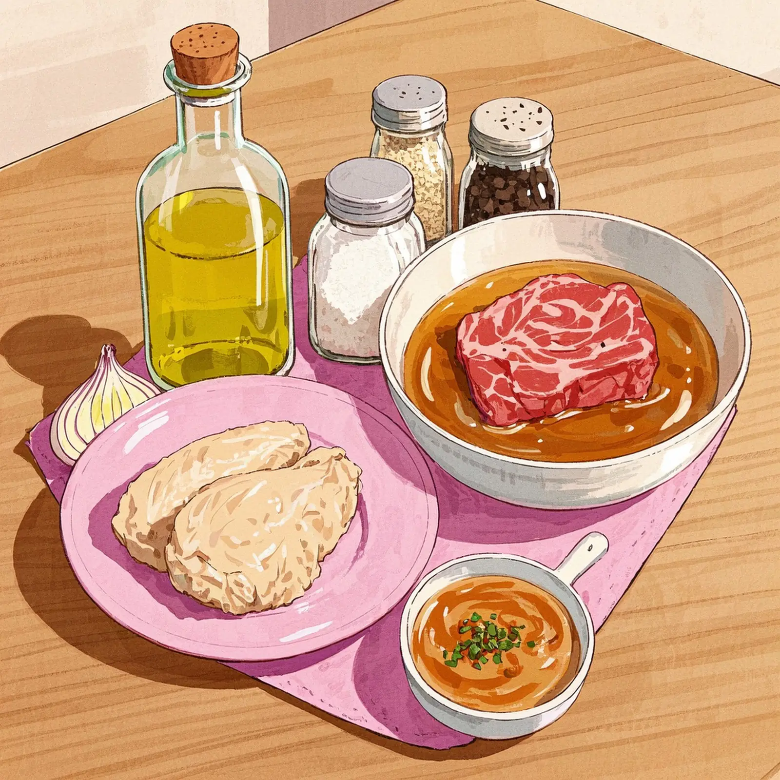 Albondigas Soup Mexican Meatball Soup ingredient setup