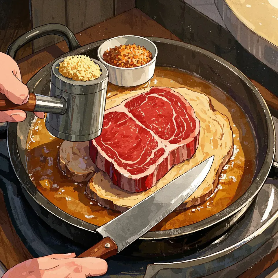 Authentic Italian Braciole cooking process