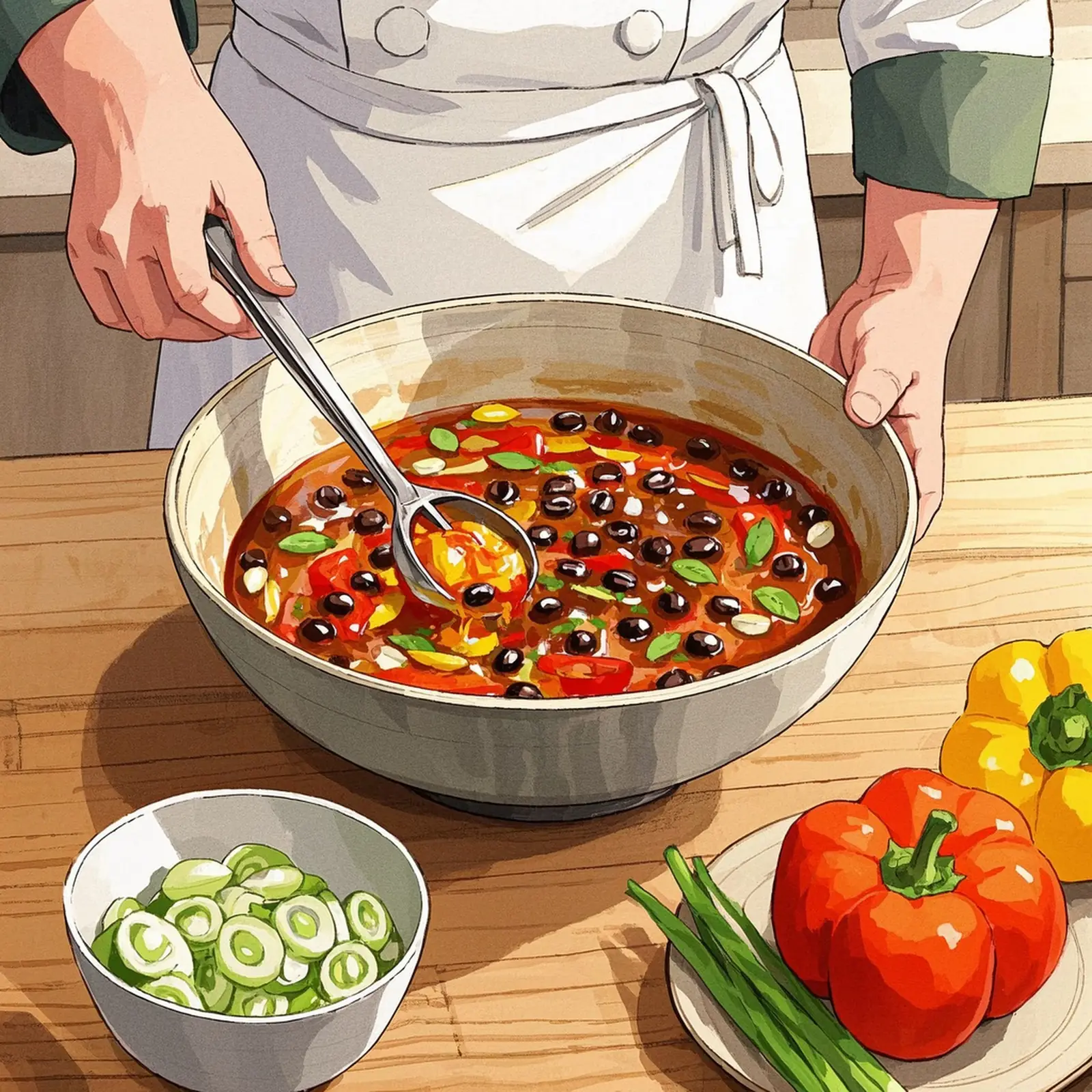 Black Eyed Peas Salad cooking process