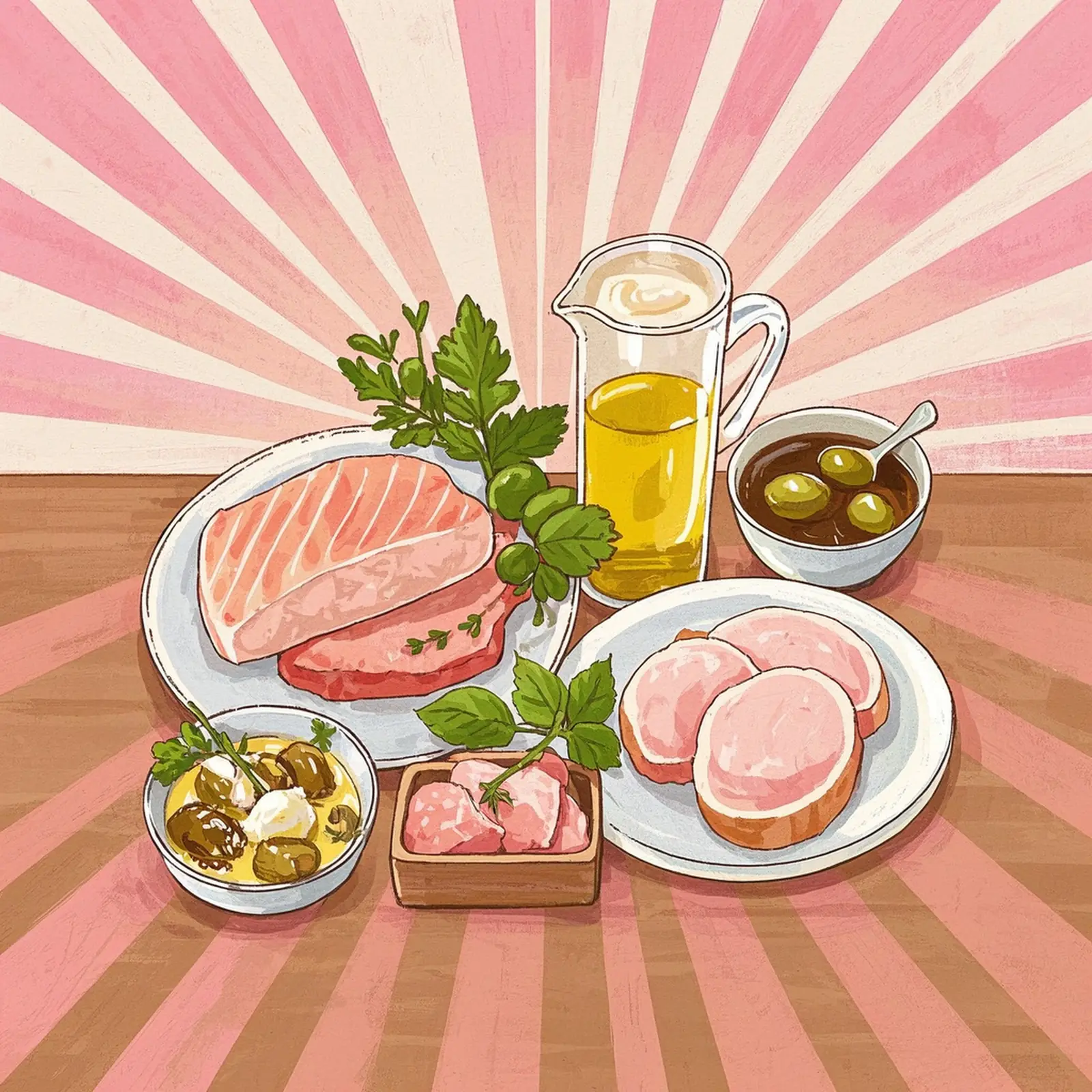 Bourbon Chicken ingredient setup