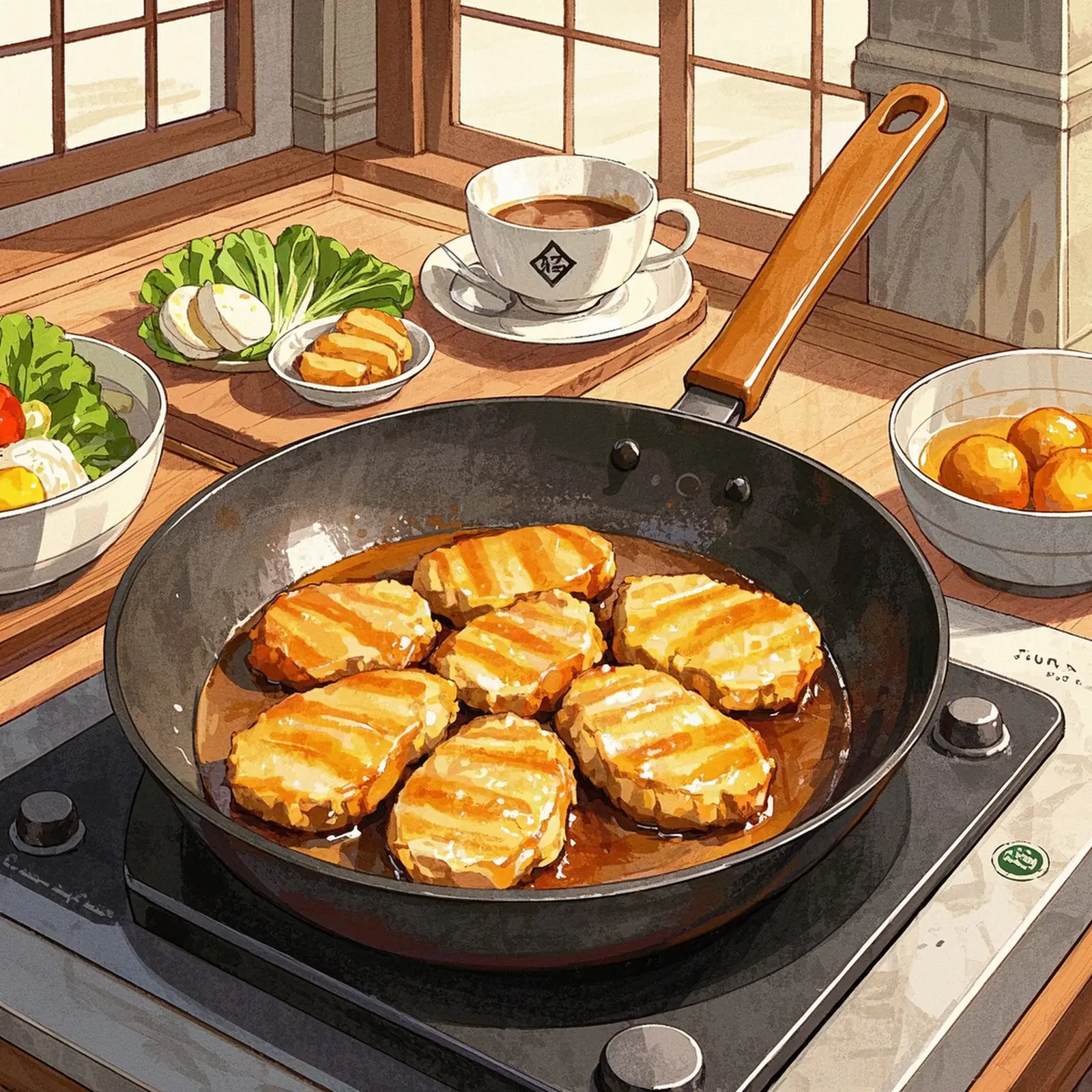 Bourbon Chicken cooking process