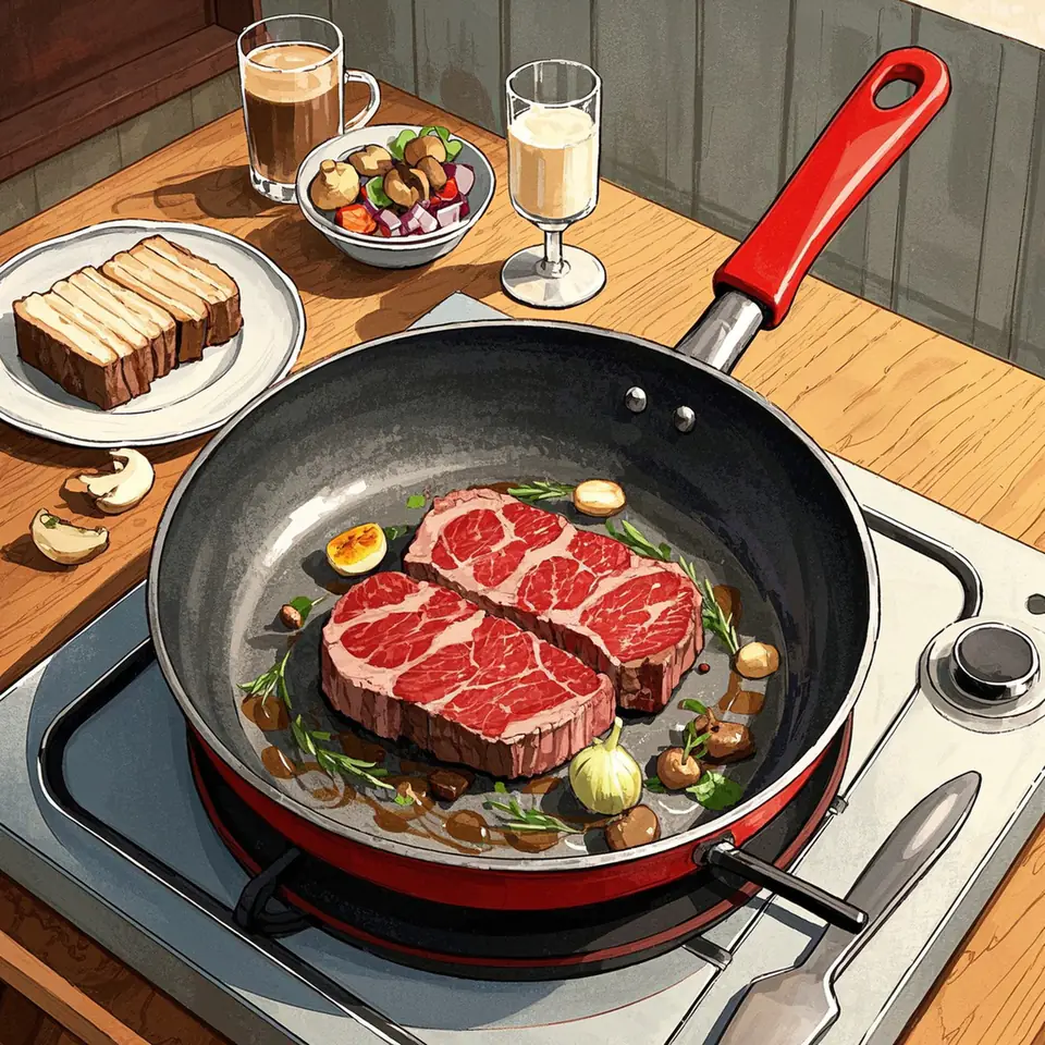 Brazilian Beef Stroganoff cooking process