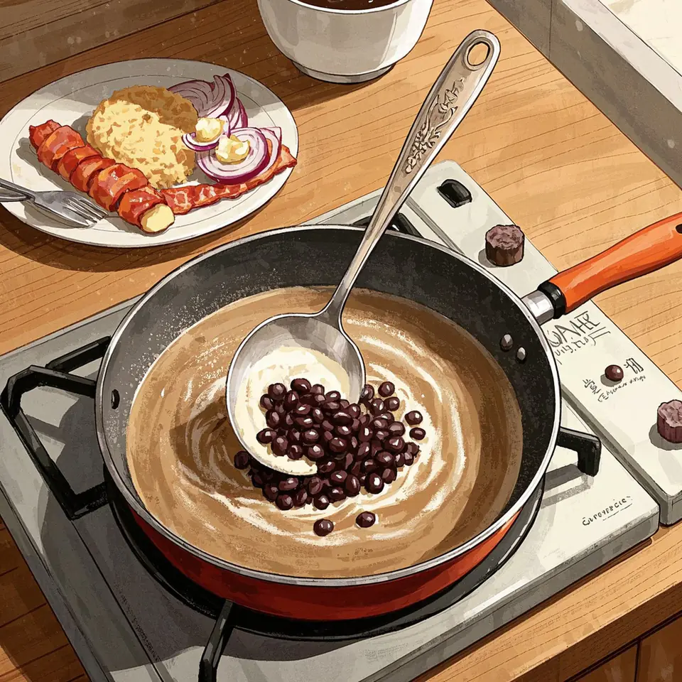 Brazilian Black Bean Puree (Tutu a Mineira) cooking process