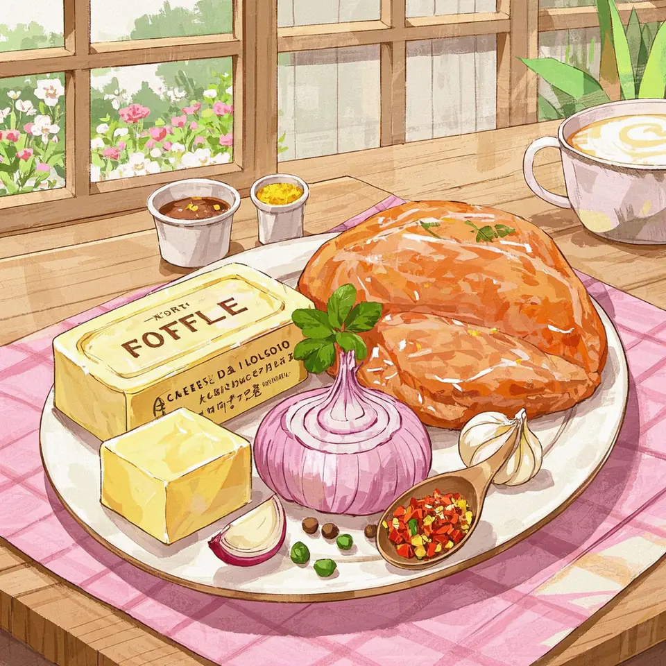 Brazilian Chicken Stroganoff Recipe ingredient setup