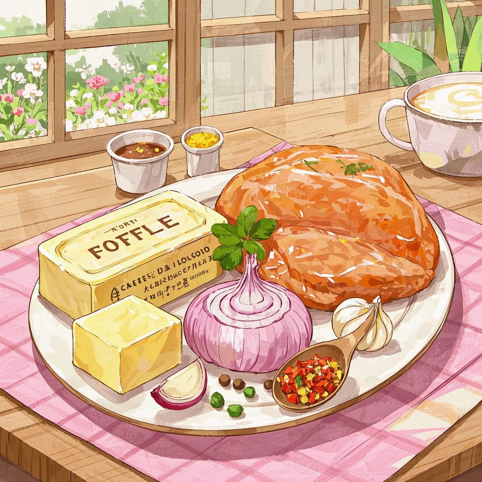 Brazilian Chicken Stroganoff Recipe ingredient setup