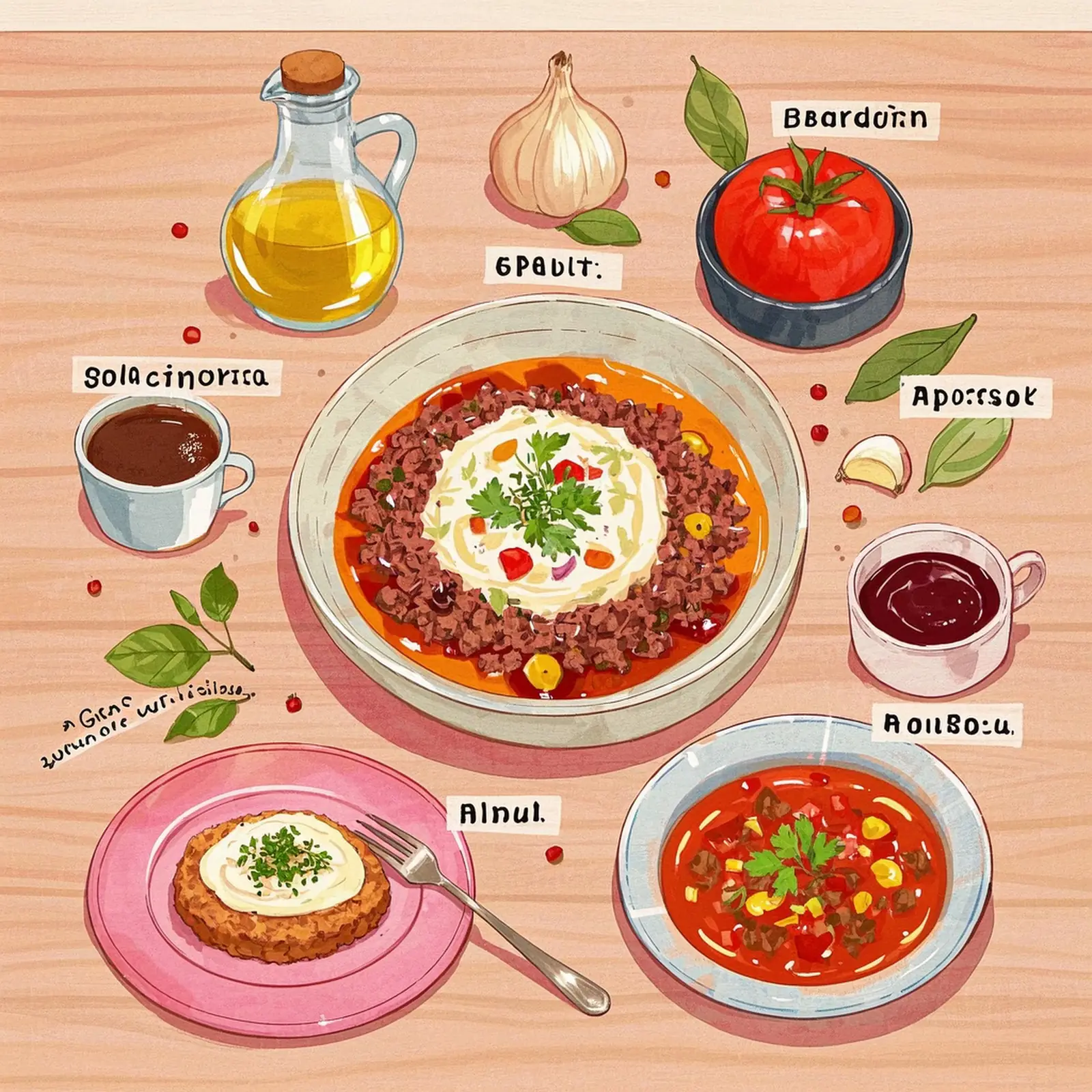 Brazilian Picadillo Recipe ingredient setup