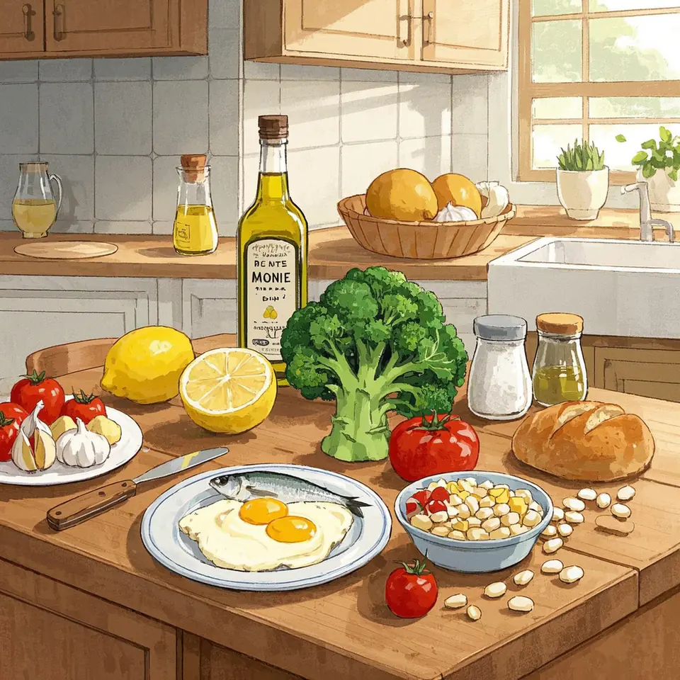 Broccoli Caesar Salad ingredients