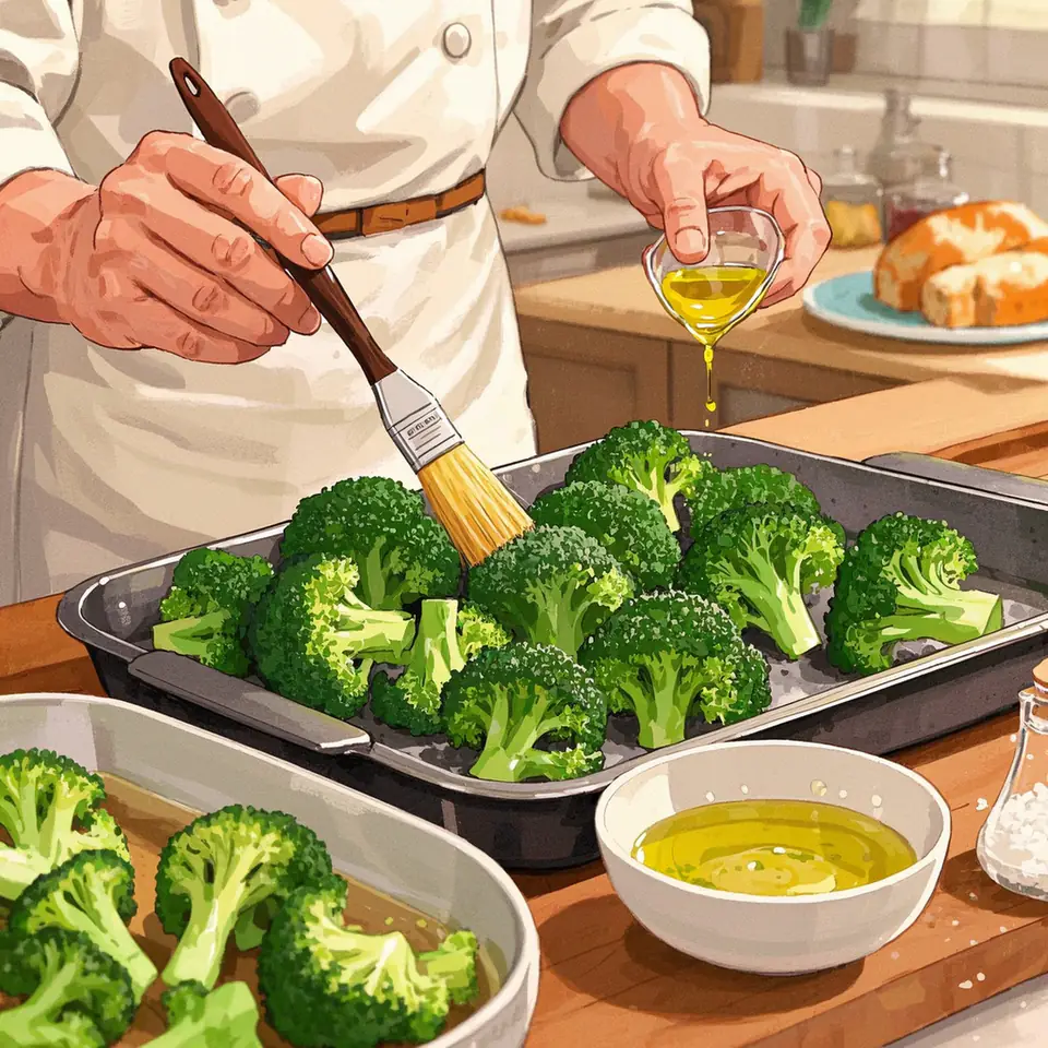 Broccoli Caesar Salad process