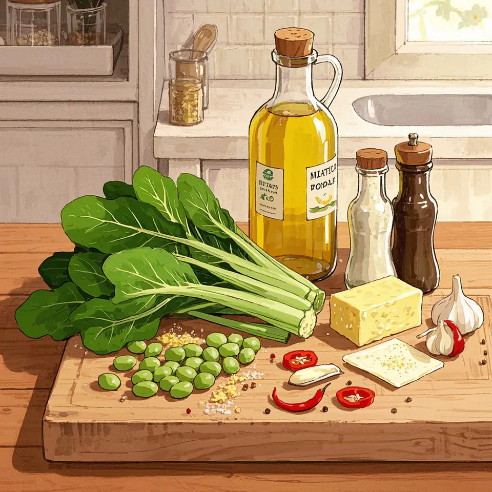 Broccoli Rabe with White Beans and Cheddar Breadcrumbs ingredients