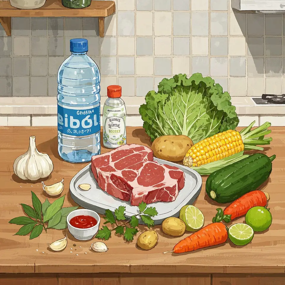 Caldo de Res ingredients
