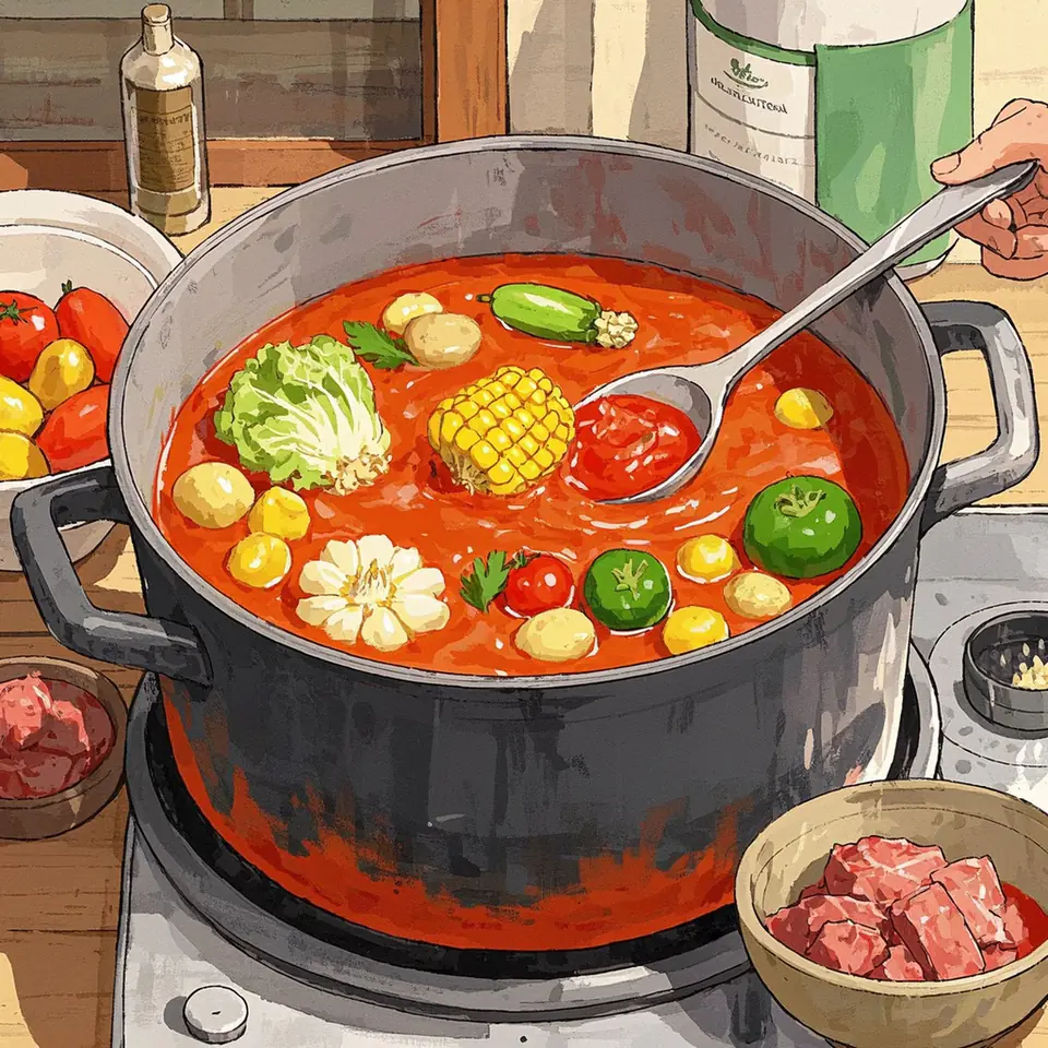 Caldo de Res process