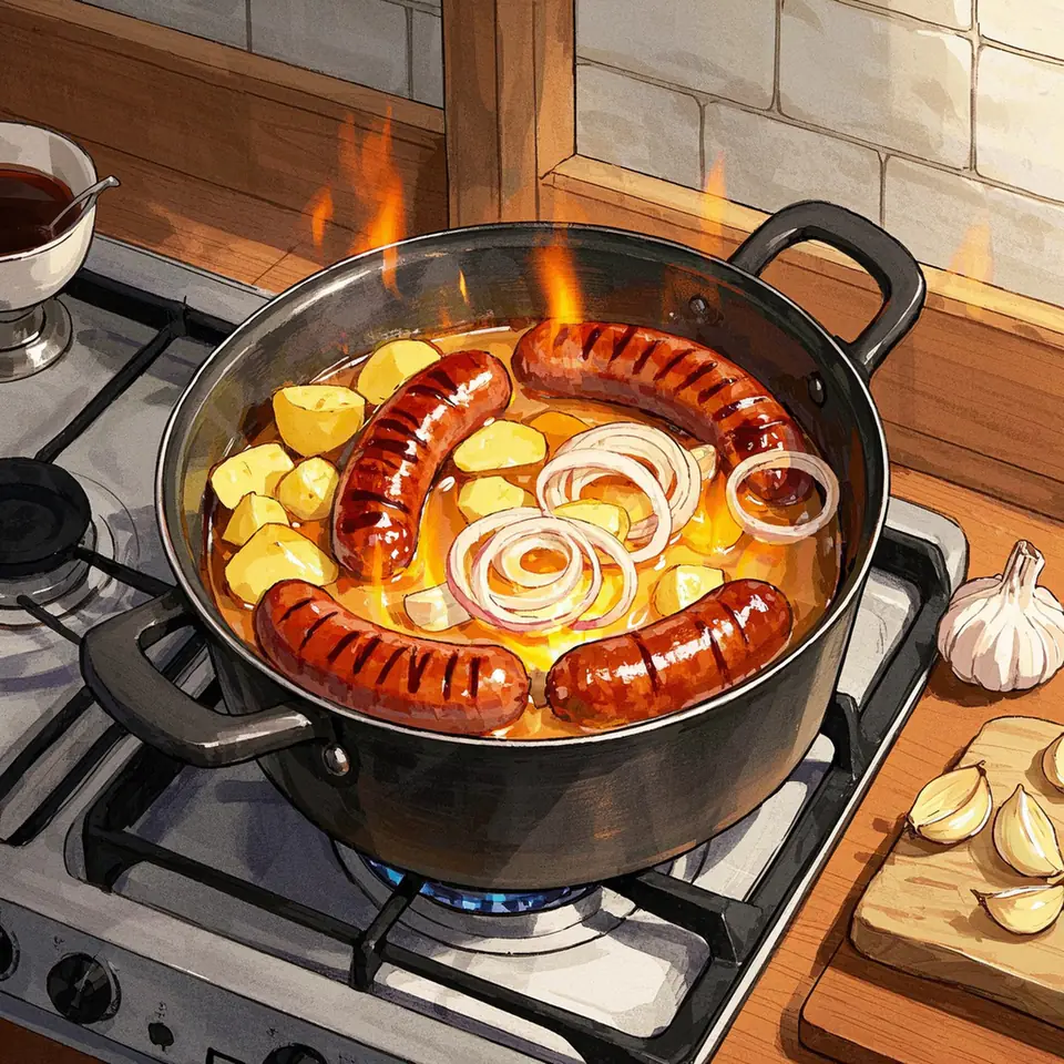 Caldo Verde Recipe - Portuguese Green Soup cooking process