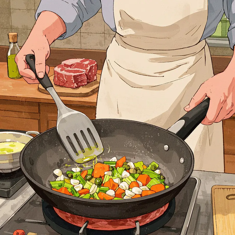 Cheese Stuffed Shells with Bolognese Sauce cooking process