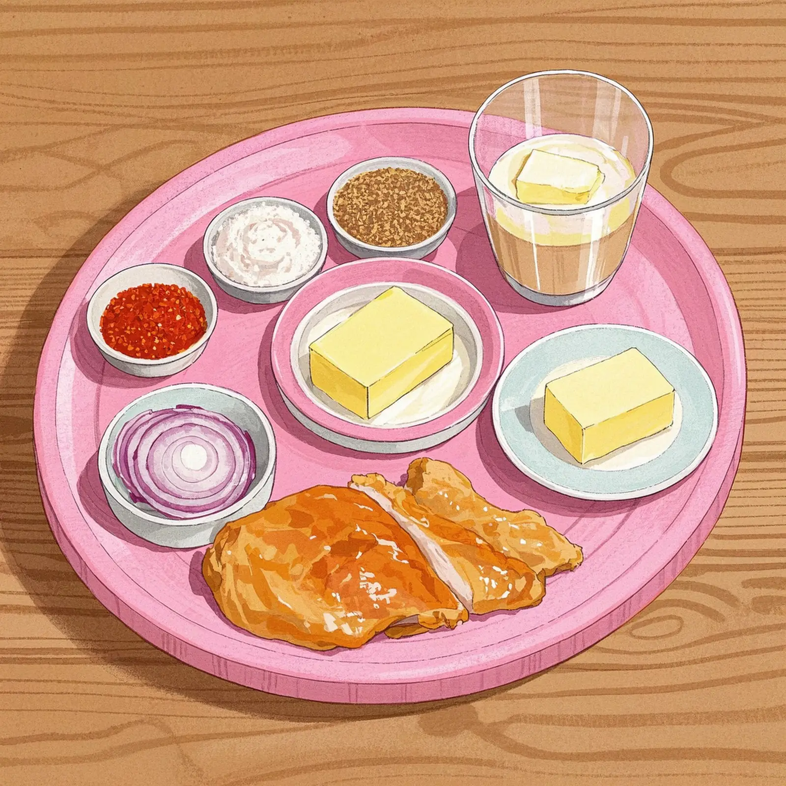 Chicken Lazone ingredient setup