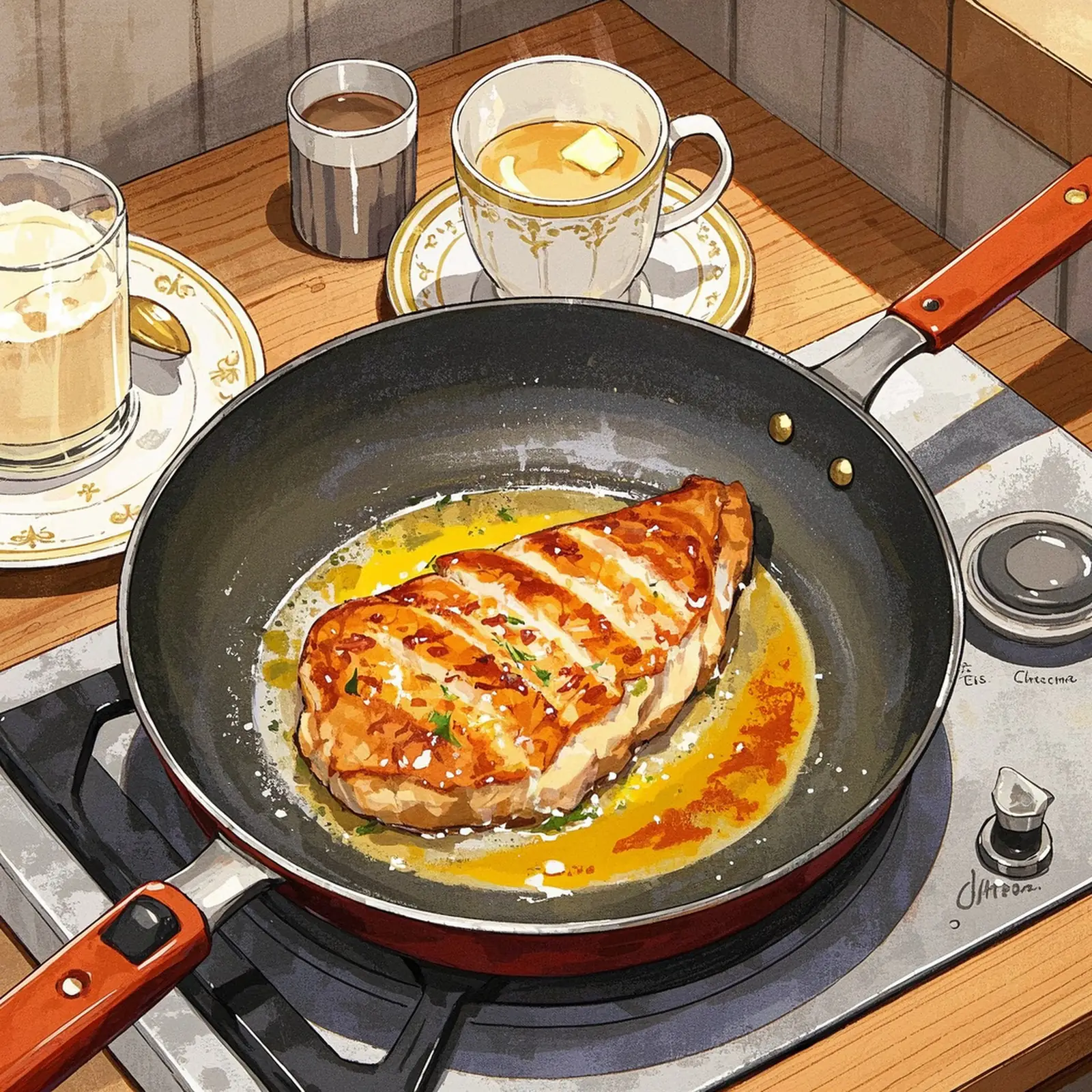 Chicken Lazone cooking process