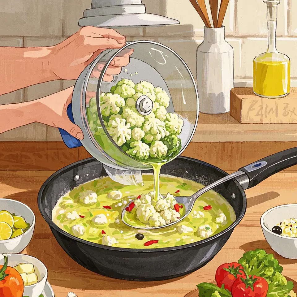 Creamy Cauliflower Pasta Bake process