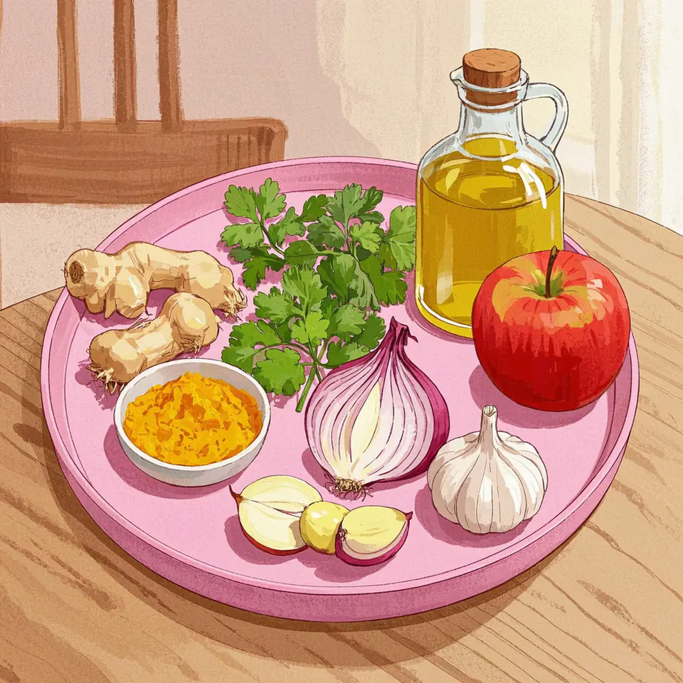Galinhada ingredient setup
