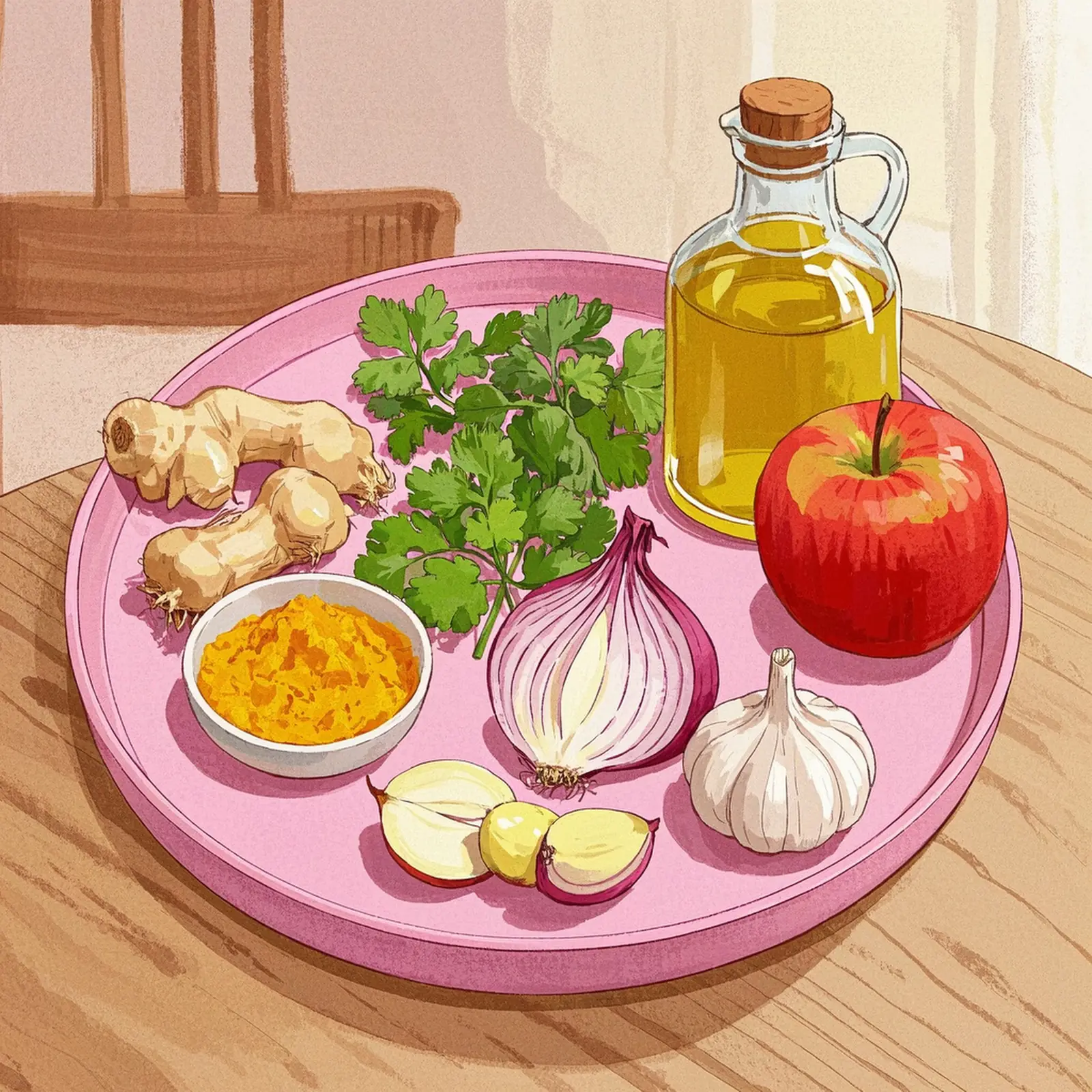 Galinhada ingredient setup