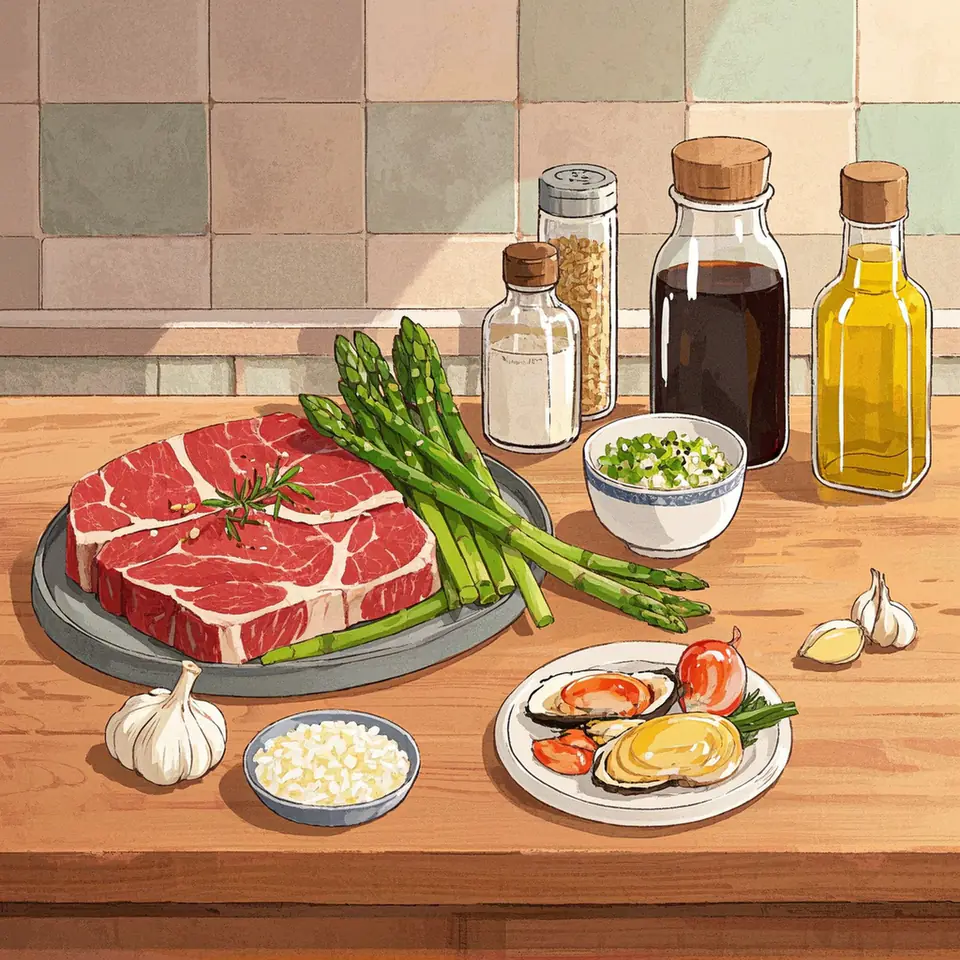 Ginger Beef Stir-Fry with Snappy Asparagus ingredients