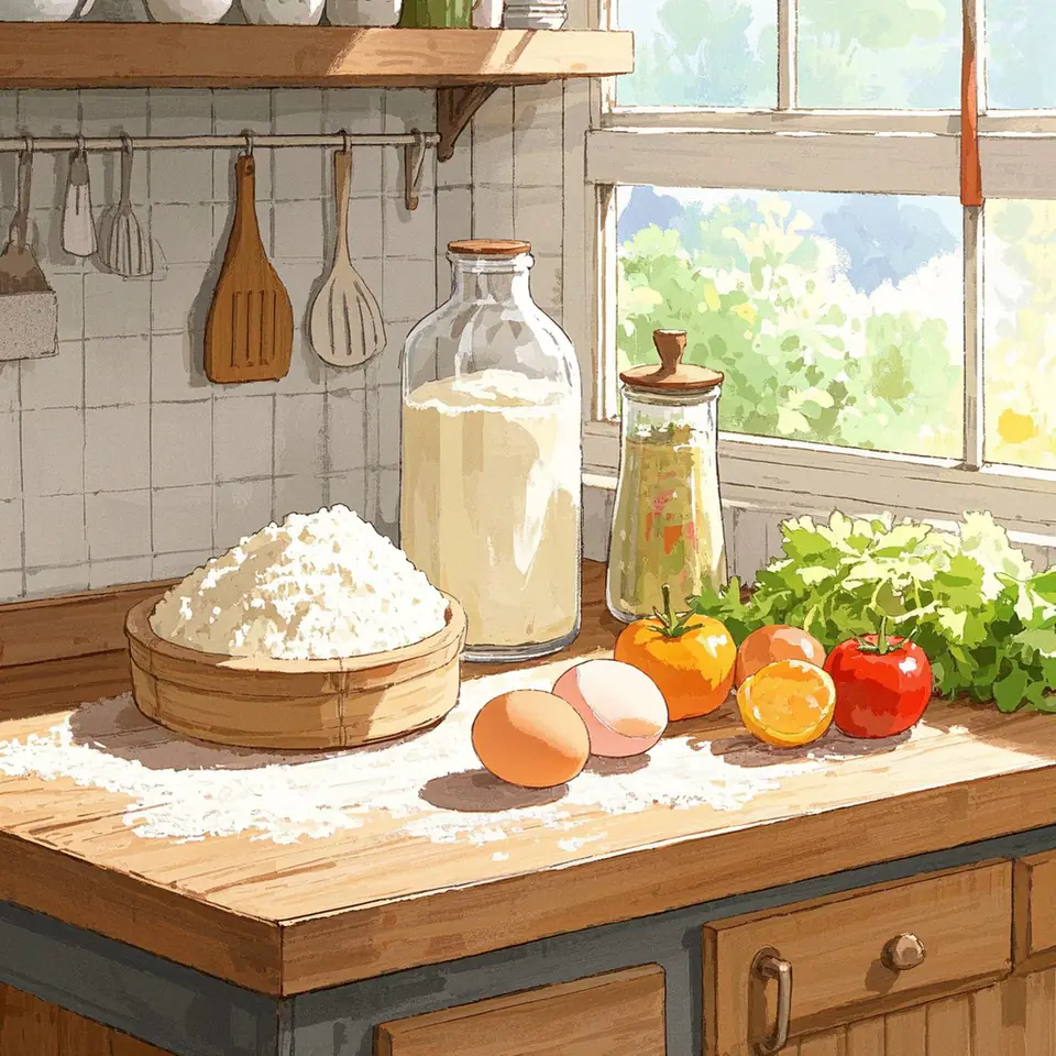 How to Make Fresh Pasta ingredient setup