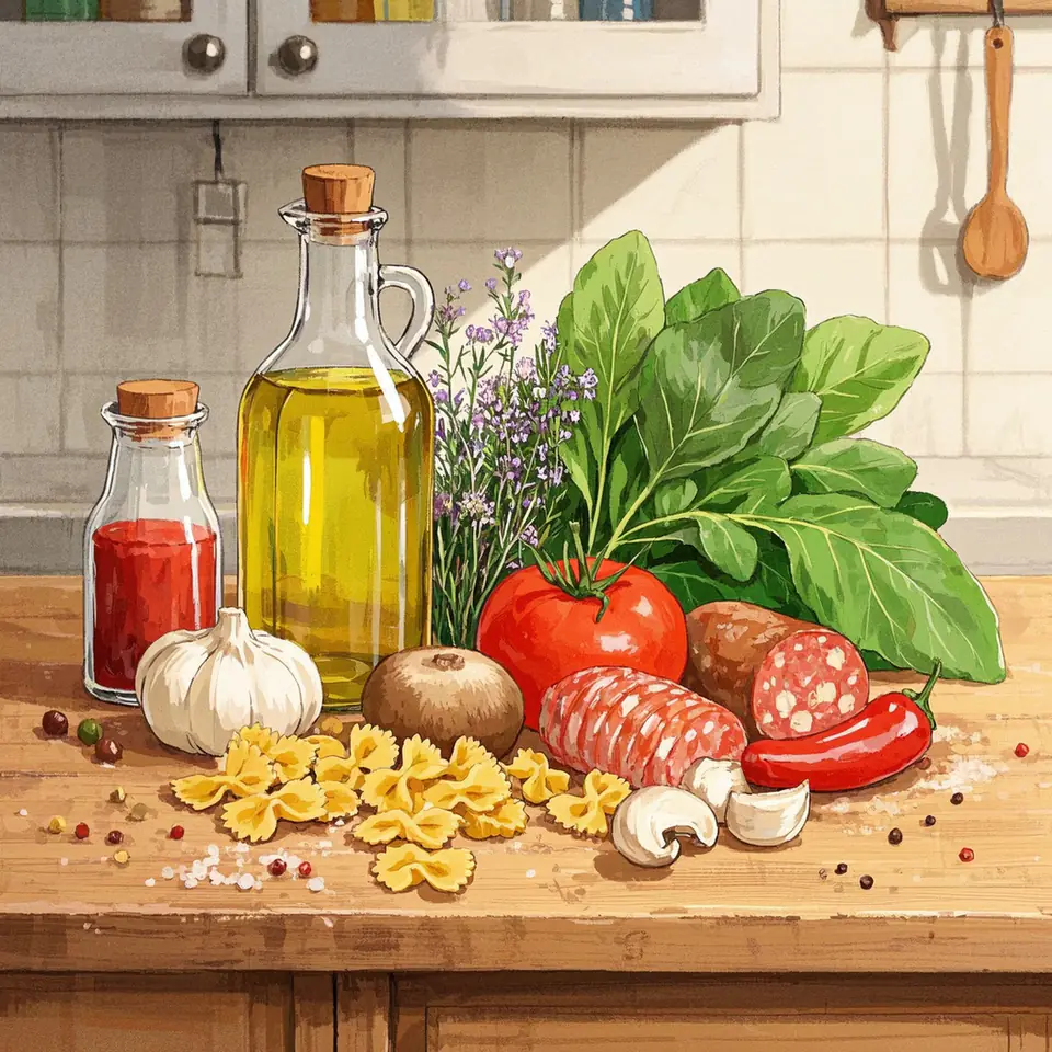 Italian Sausage Pasta - 30-Minute Meal ingredient setup