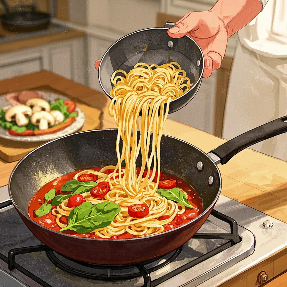 Italian Sausage Pasta - 30-Minute Meal cooking process