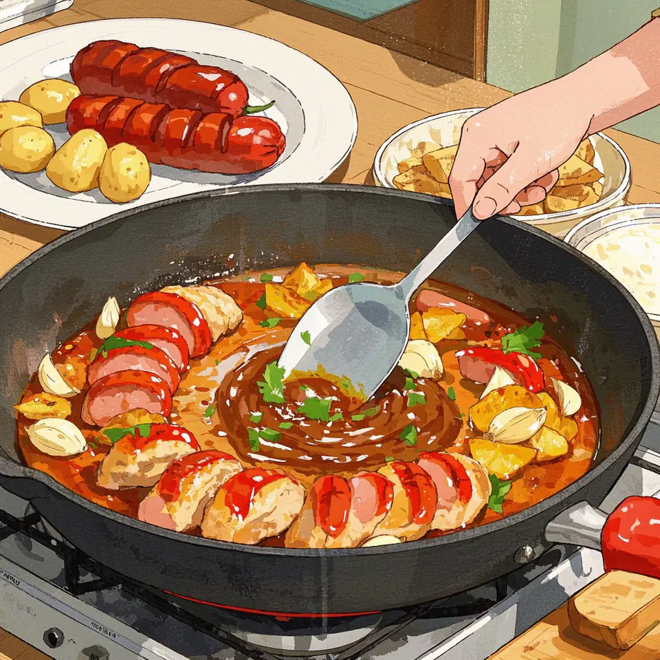 Sheet Pan Chicken Scarpariello process