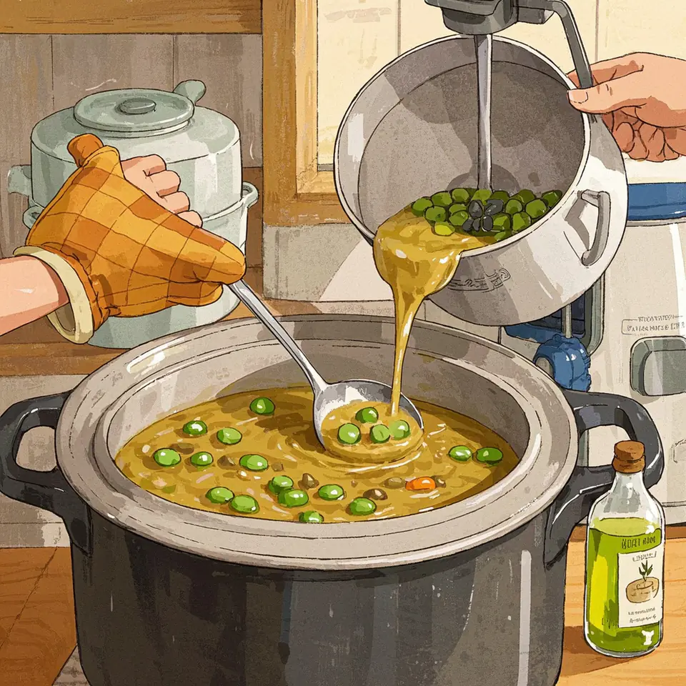 Slow Cooker Lentil Soup process