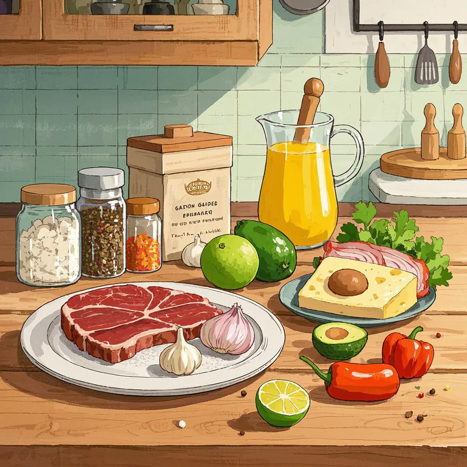 Tacos de Alambre ingredients